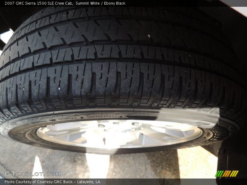Summit White / Ebony Black 2007 GMC Sierra 1500 SLE Crew Cab