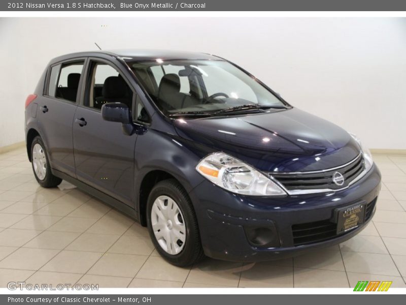 Blue Onyx Metallic / Charcoal 2012 Nissan Versa 1.8 S Hatchback