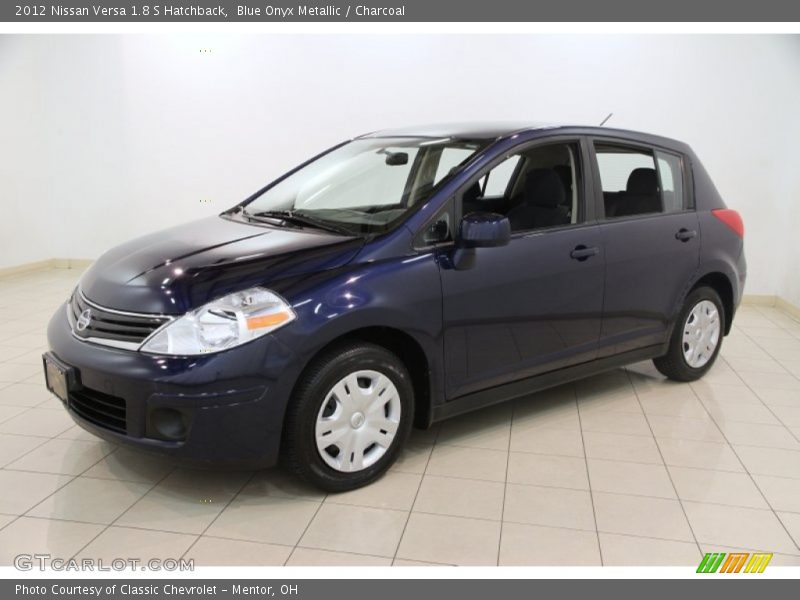 Blue Onyx Metallic / Charcoal 2012 Nissan Versa 1.8 S Hatchback