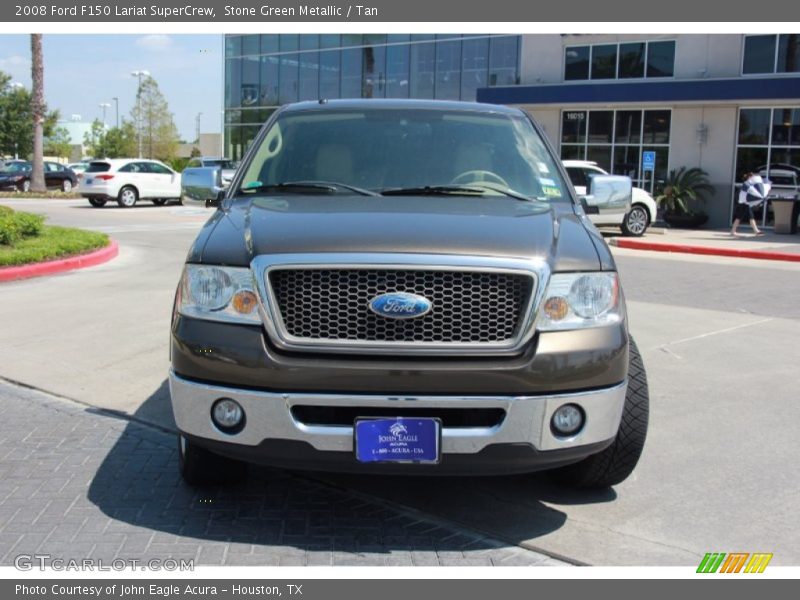 Stone Green Metallic / Tan 2008 Ford F150 Lariat SuperCrew