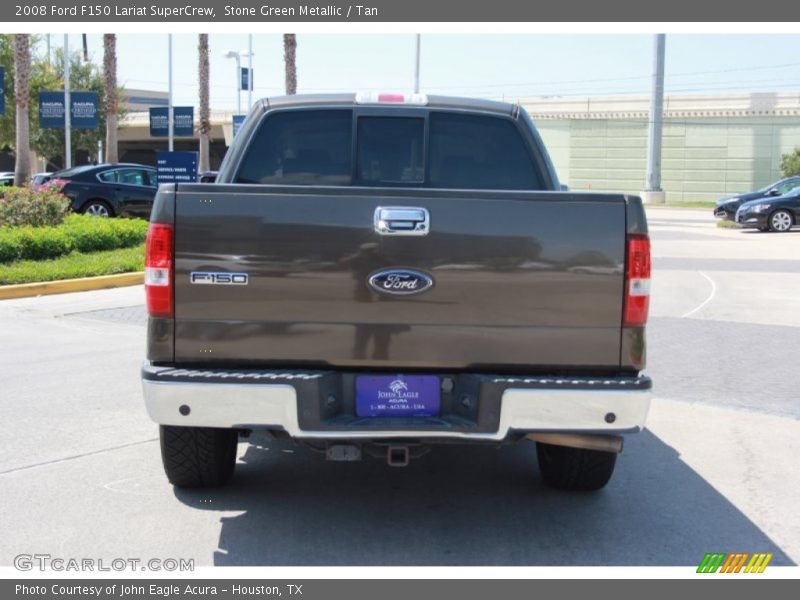 Stone Green Metallic / Tan 2008 Ford F150 Lariat SuperCrew