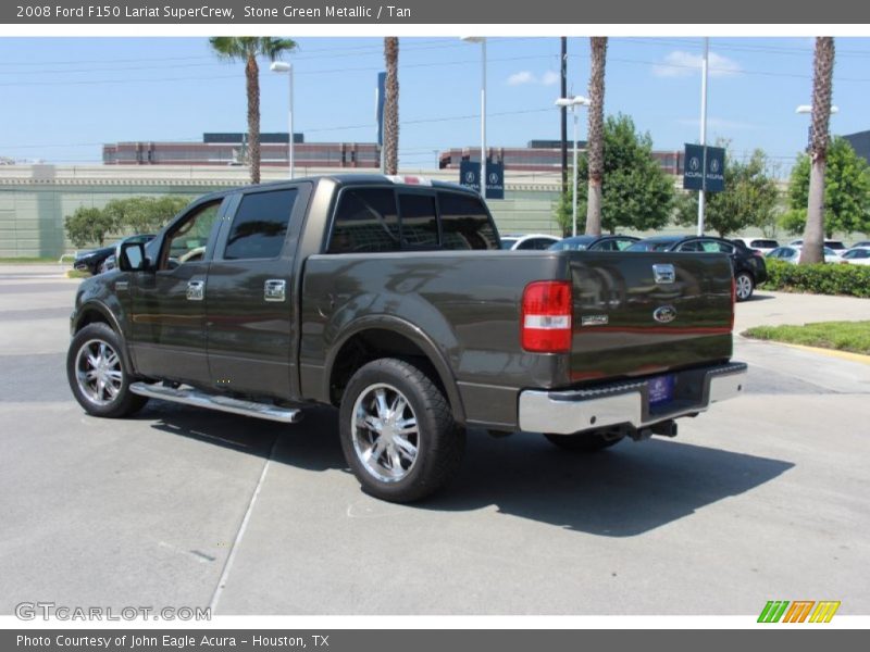 Stone Green Metallic / Tan 2008 Ford F150 Lariat SuperCrew