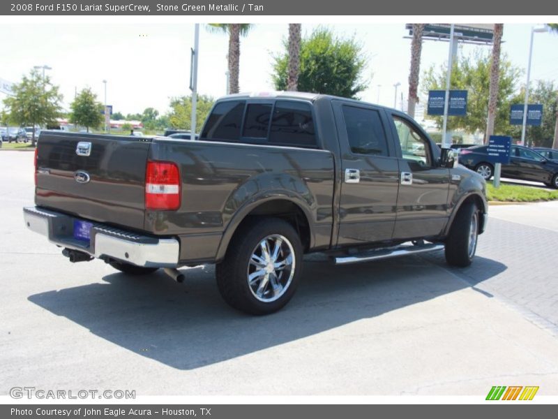 Stone Green Metallic / Tan 2008 Ford F150 Lariat SuperCrew