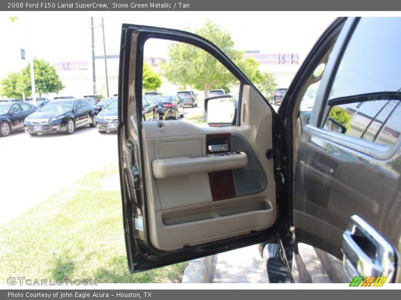 Stone Green Metallic / Tan 2008 Ford F150 Lariat SuperCrew