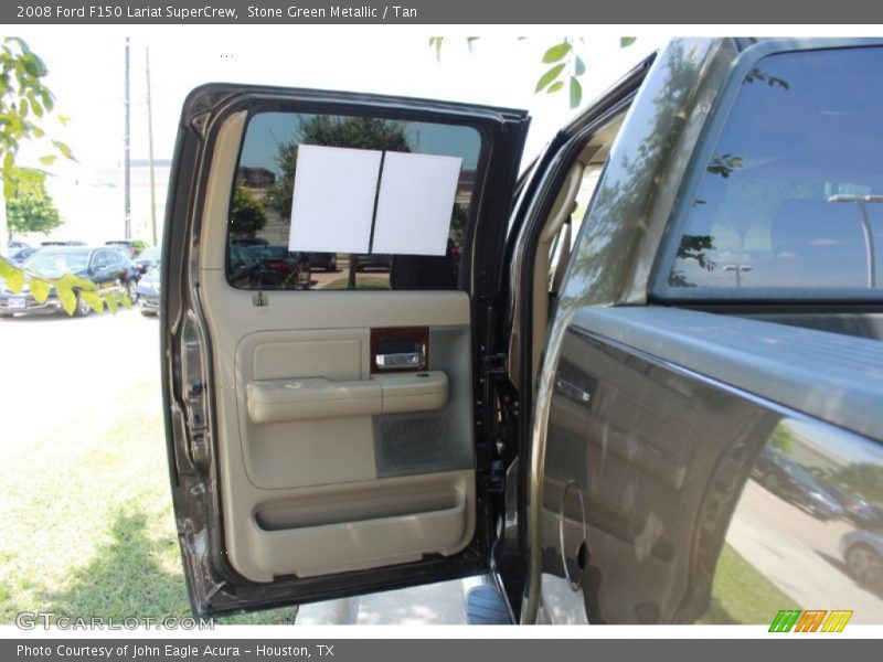 Stone Green Metallic / Tan 2008 Ford F150 Lariat SuperCrew
