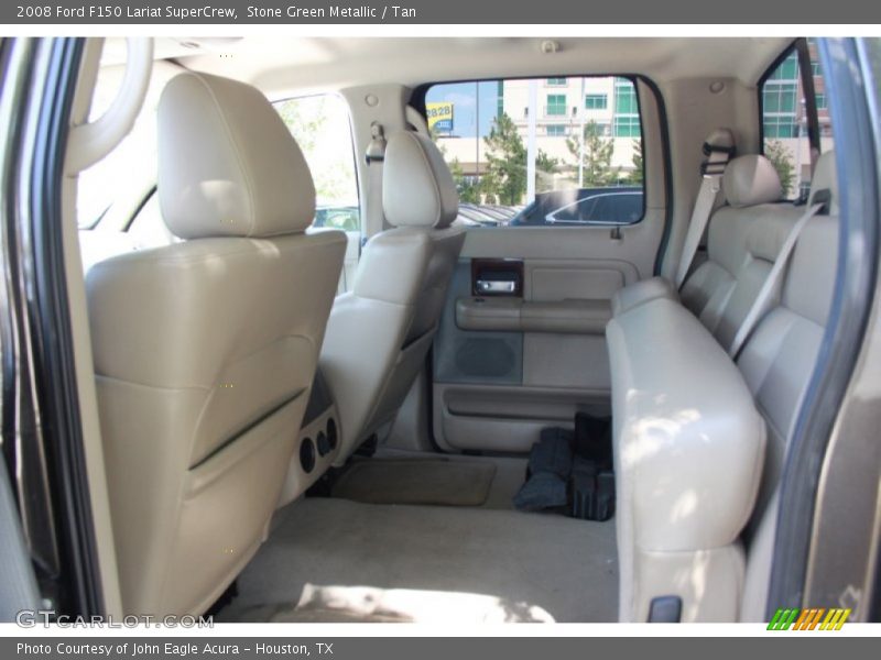 Stone Green Metallic / Tan 2008 Ford F150 Lariat SuperCrew