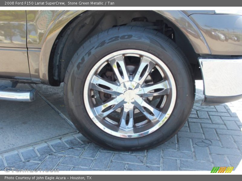 Stone Green Metallic / Tan 2008 Ford F150 Lariat SuperCrew