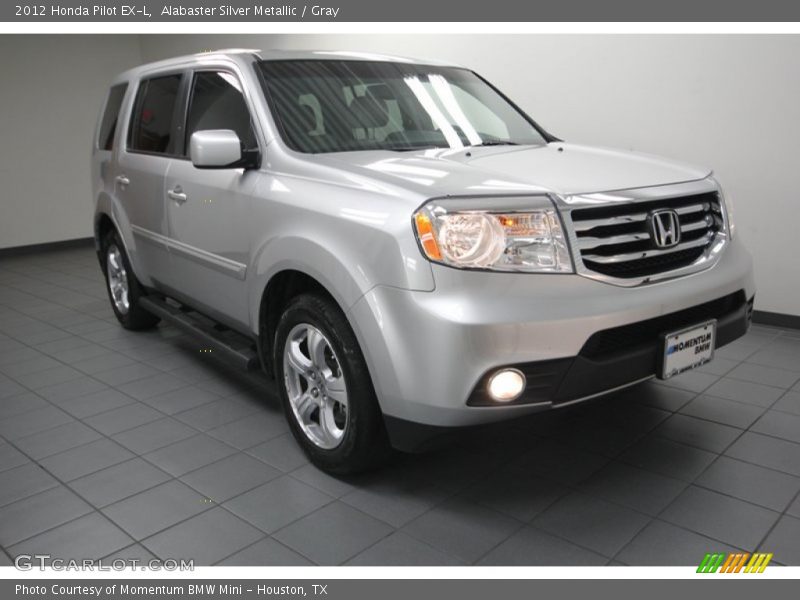 Alabaster Silver Metallic / Gray 2012 Honda Pilot EX-L