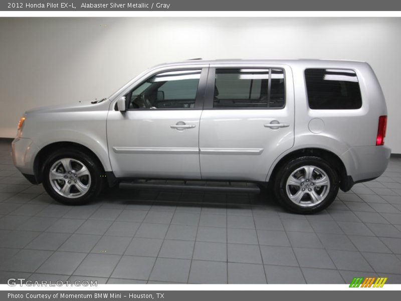 Alabaster Silver Metallic / Gray 2012 Honda Pilot EX-L