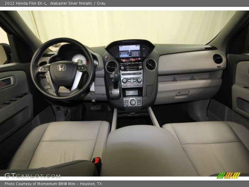Alabaster Silver Metallic / Gray 2012 Honda Pilot EX-L