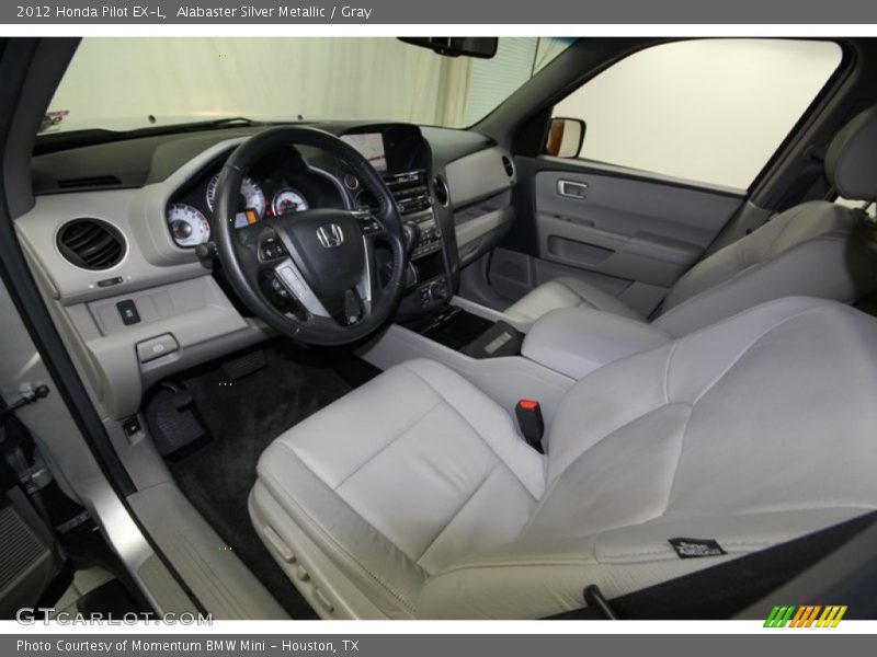 Alabaster Silver Metallic / Gray 2012 Honda Pilot EX-L