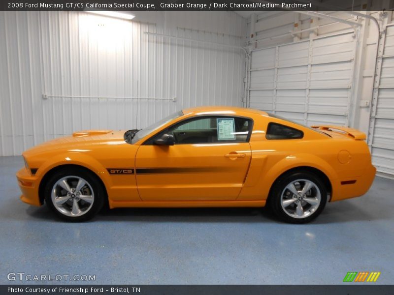 Grabber Orange / Dark Charcoal/Medium Parchment 2008 Ford Mustang GT/CS California Special Coupe