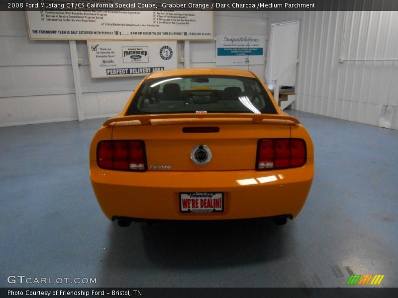 Grabber Orange / Dark Charcoal/Medium Parchment 2008 Ford Mustang GT/CS California Special Coupe
