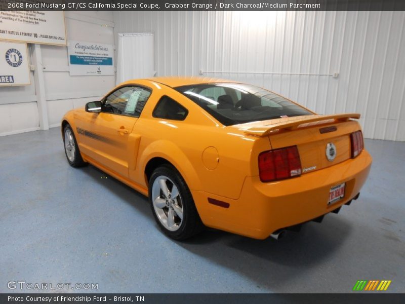 Grabber Orange / Dark Charcoal/Medium Parchment 2008 Ford Mustang GT/CS California Special Coupe