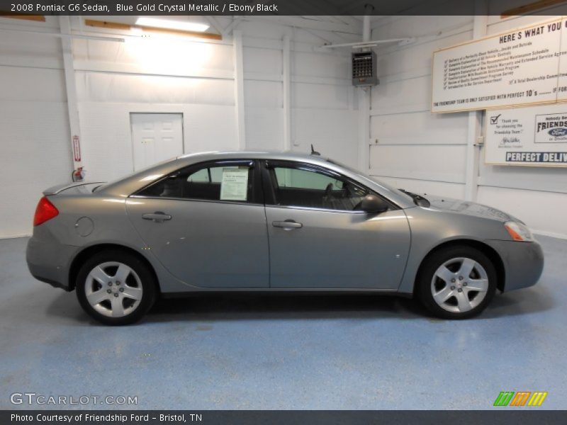 Blue Gold Crystal Metallic / Ebony Black 2008 Pontiac G6 Sedan