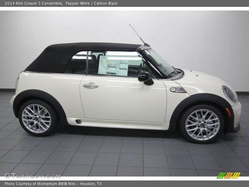 Pepper White / Carbon Black 2014 Mini Cooper S Convertible
