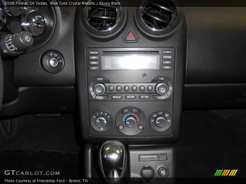 Blue Gold Crystal Metallic / Ebony Black 2008 Pontiac G6 Sedan