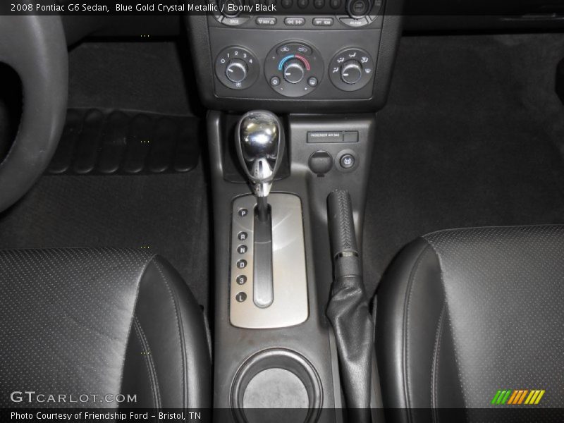 Blue Gold Crystal Metallic / Ebony Black 2008 Pontiac G6 Sedan