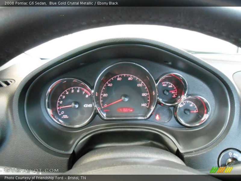 Blue Gold Crystal Metallic / Ebony Black 2008 Pontiac G6 Sedan