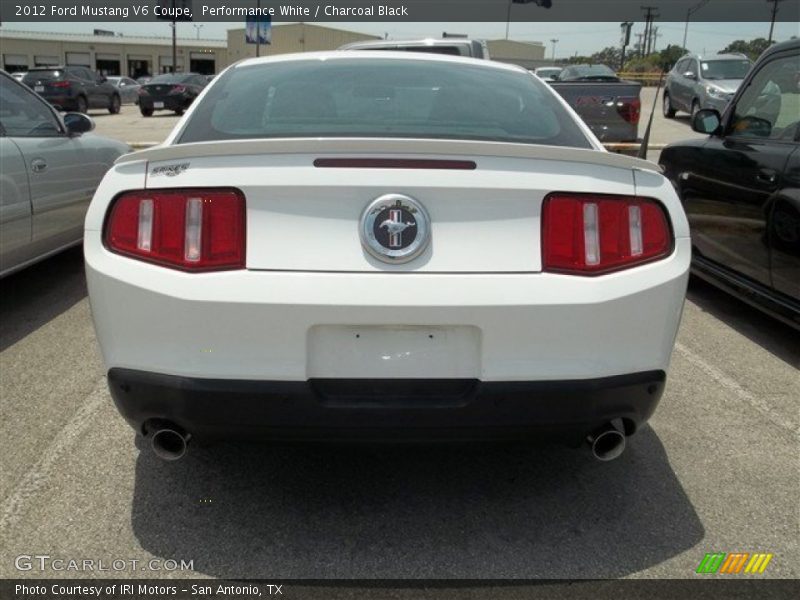 Performance White / Charcoal Black 2012 Ford Mustang V6 Coupe