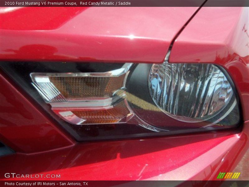 Red Candy Metallic / Saddle 2010 Ford Mustang V6 Premium Coupe