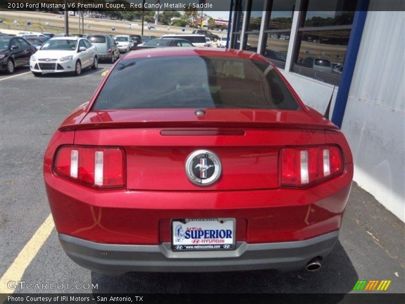 Red Candy Metallic / Saddle 2010 Ford Mustang V6 Premium Coupe