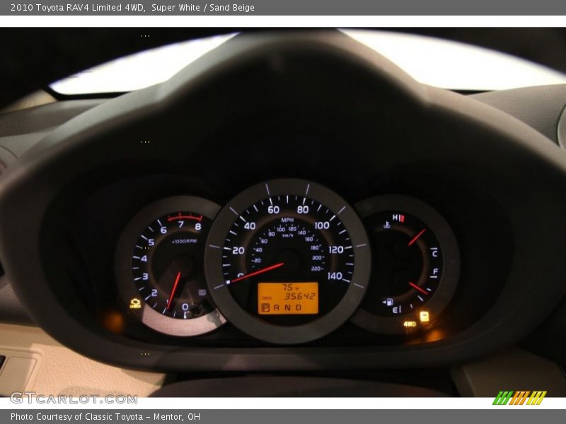 Super White / Sand Beige 2010 Toyota RAV4 Limited 4WD