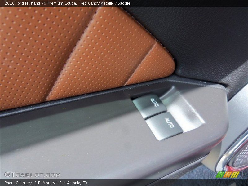 Red Candy Metallic / Saddle 2010 Ford Mustang V6 Premium Coupe