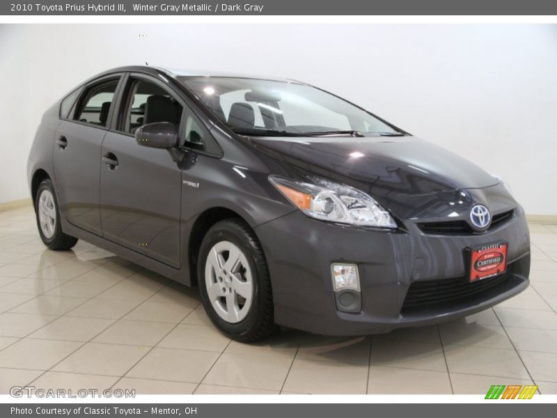 Winter Gray Metallic / Dark Gray 2010 Toyota Prius Hybrid III