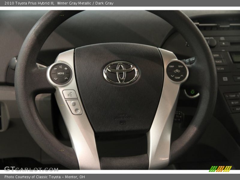 Winter Gray Metallic / Dark Gray 2010 Toyota Prius Hybrid III
