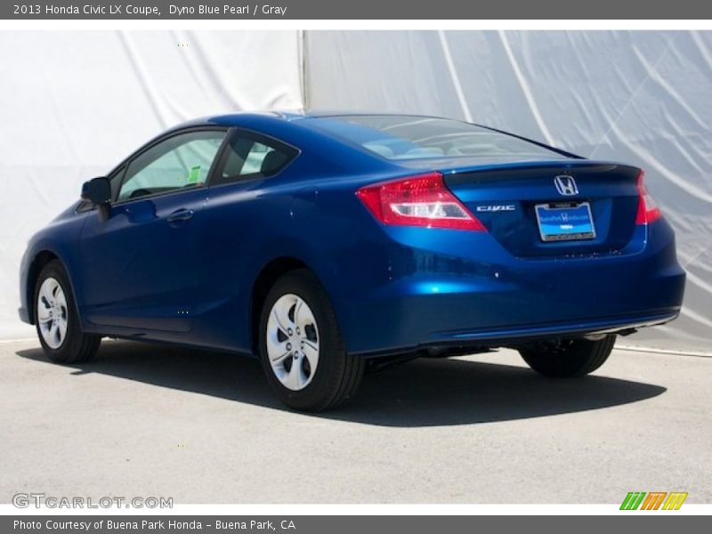 Dyno Blue Pearl / Gray 2013 Honda Civic LX Coupe