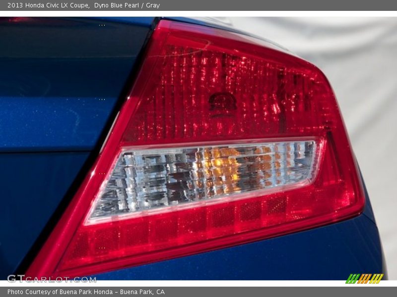 Dyno Blue Pearl / Gray 2013 Honda Civic LX Coupe