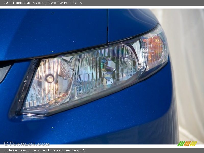 Dyno Blue Pearl / Gray 2013 Honda Civic LX Coupe