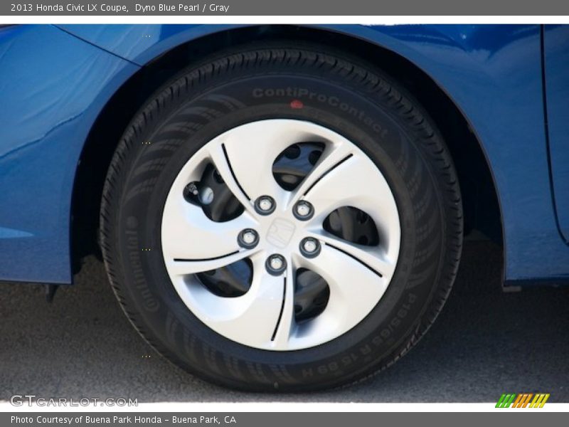 Dyno Blue Pearl / Gray 2013 Honda Civic LX Coupe