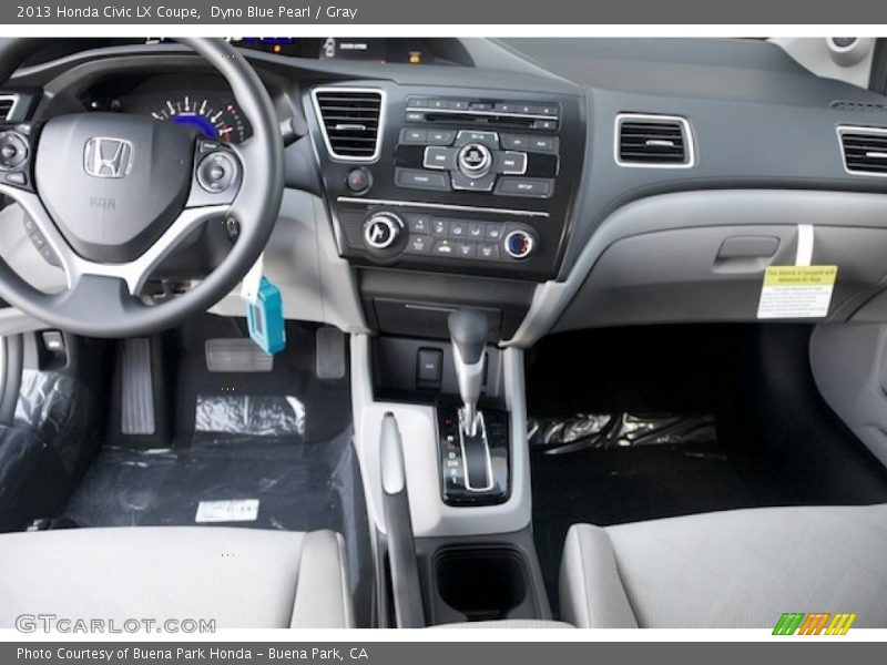 Dyno Blue Pearl / Gray 2013 Honda Civic LX Coupe