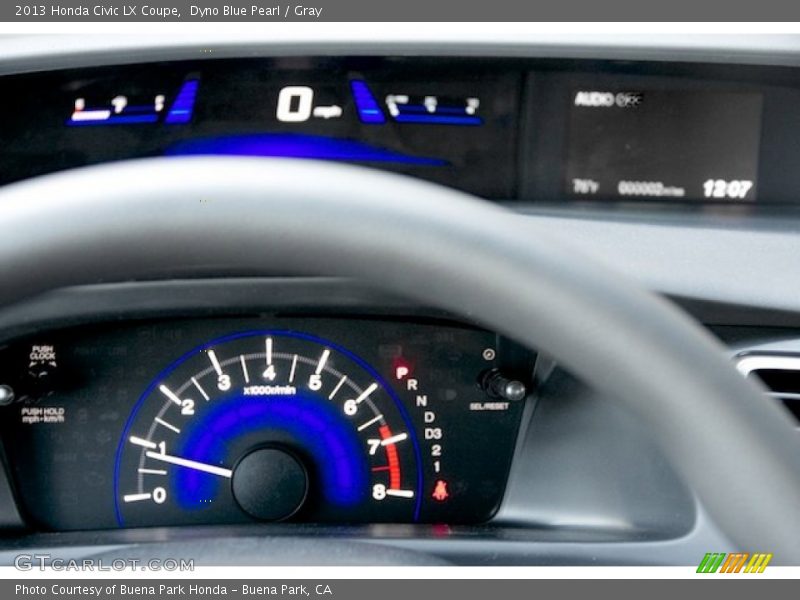 Dyno Blue Pearl / Gray 2013 Honda Civic LX Coupe