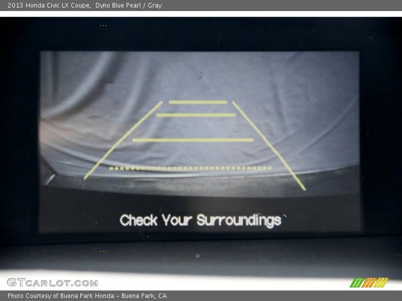 Dyno Blue Pearl / Gray 2013 Honda Civic LX Coupe