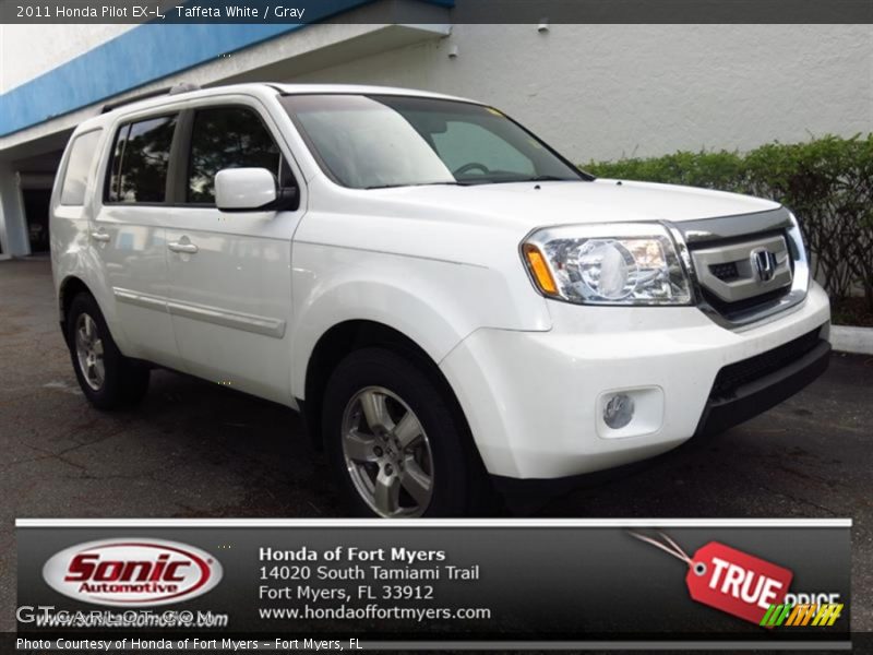Taffeta White / Gray 2011 Honda Pilot EX-L