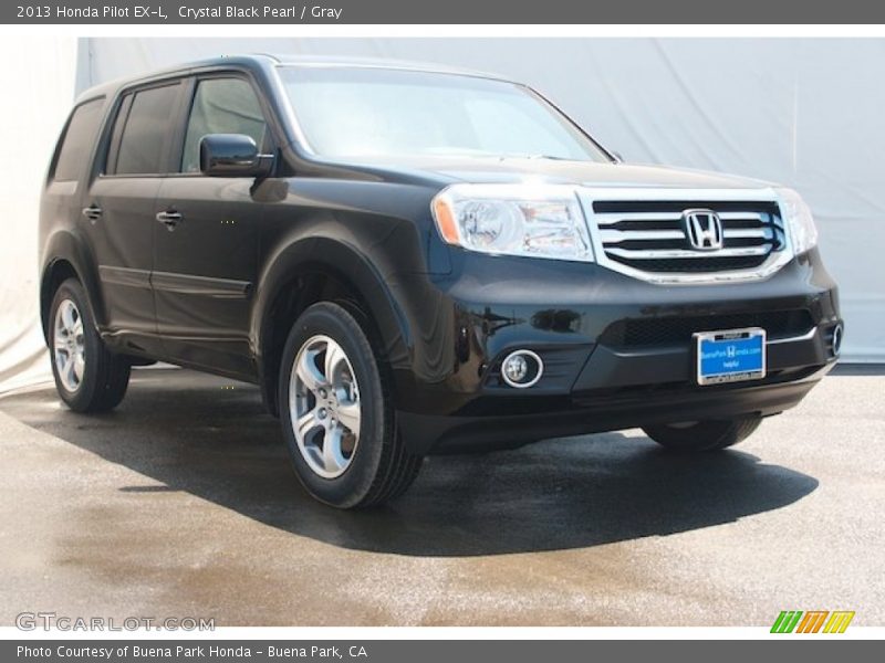 Crystal Black Pearl / Gray 2013 Honda Pilot EX-L