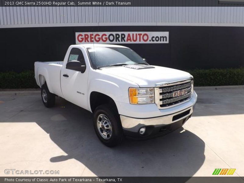 Summit White / Dark Titanium 2013 GMC Sierra 2500HD Regular Cab