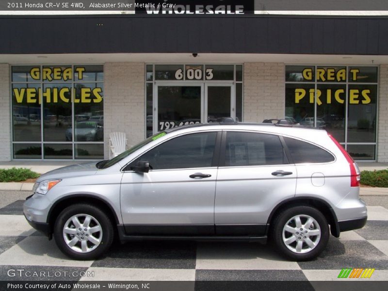 Alabaster Silver Metallic / Gray 2011 Honda CR-V SE 4WD