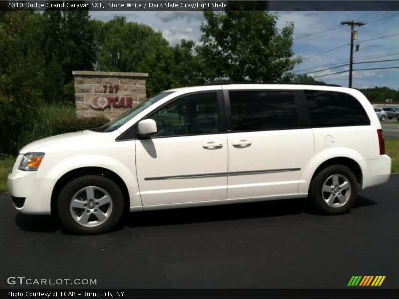 Stone White / Dark Slate Gray/Light Shale 2010 Dodge Grand Caravan SXT