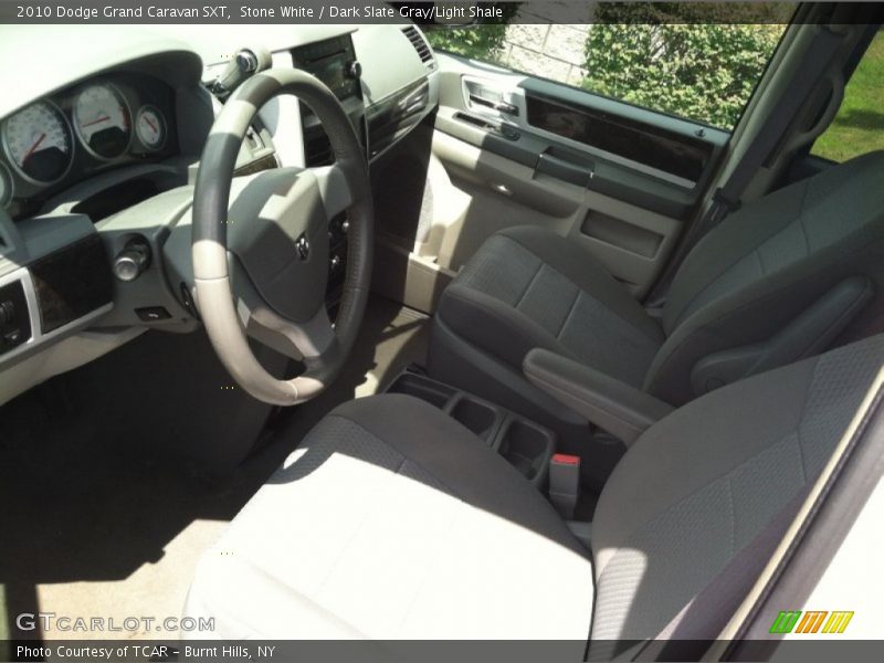 Stone White / Dark Slate Gray/Light Shale 2010 Dodge Grand Caravan SXT