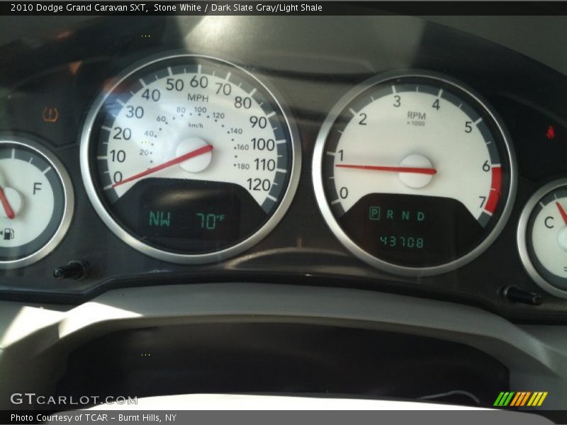 Stone White / Dark Slate Gray/Light Shale 2010 Dodge Grand Caravan SXT