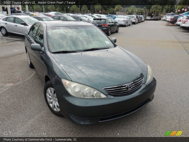 Aspen Green Pearl / Taupe 2005 Toyota Camry LE
