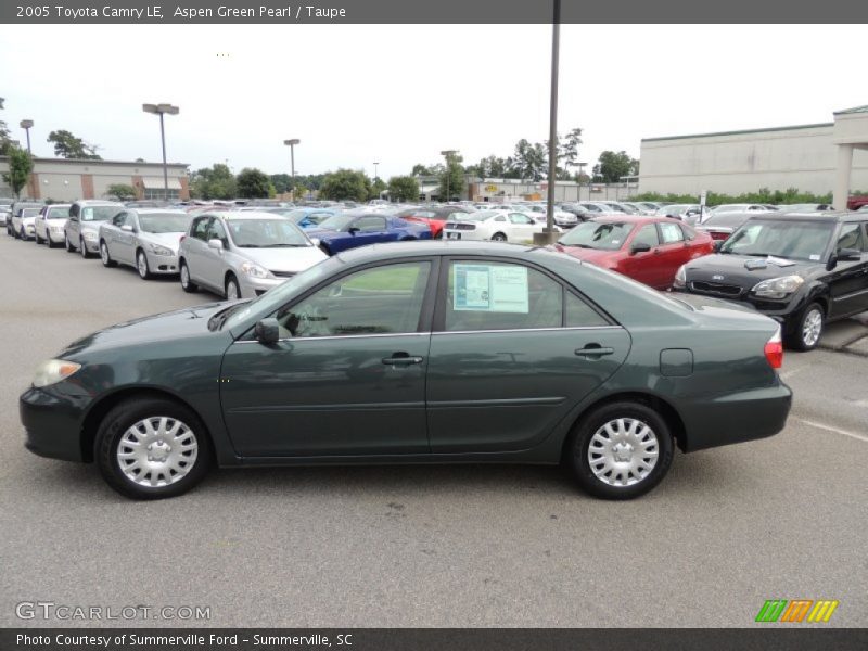 Aspen Green Pearl / Taupe 2005 Toyota Camry LE