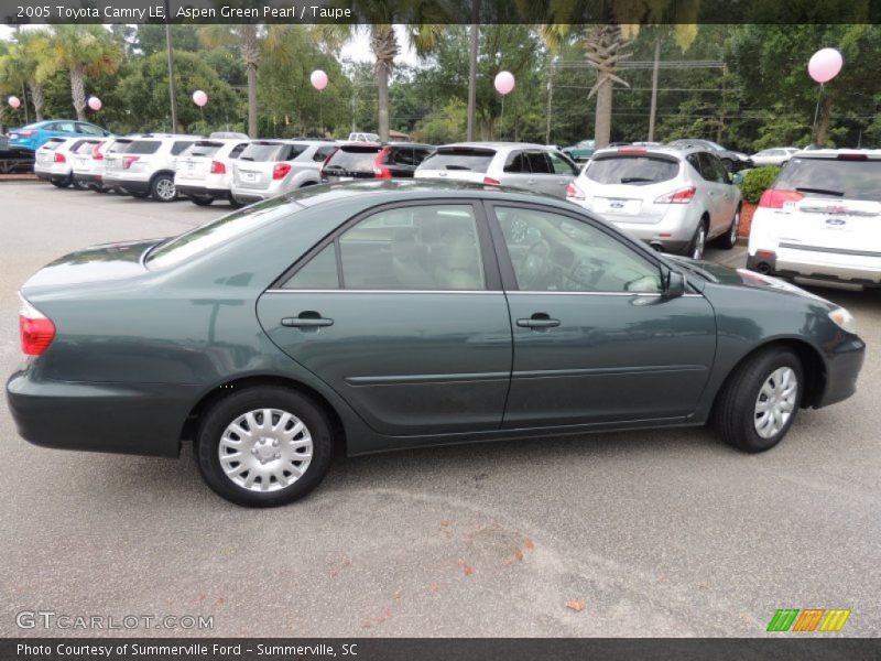 Aspen Green Pearl / Taupe 2005 Toyota Camry LE
