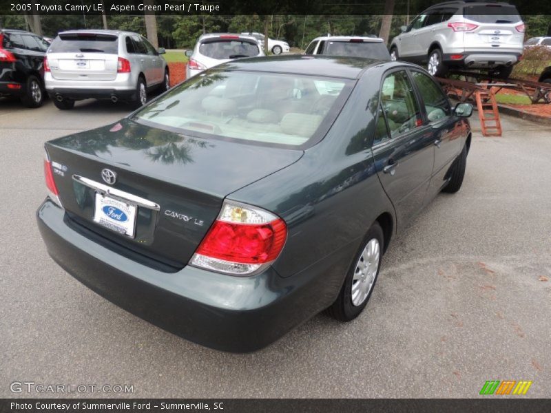 Aspen Green Pearl / Taupe 2005 Toyota Camry LE