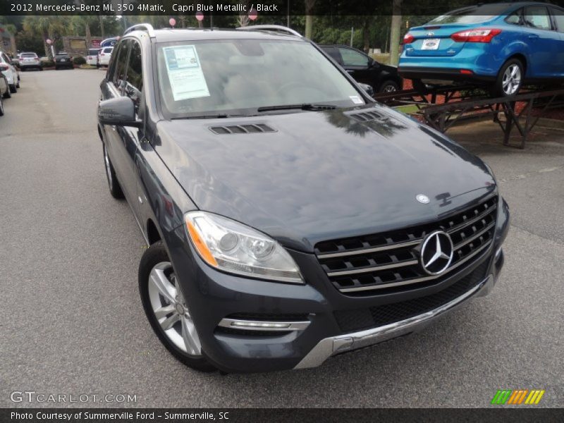 Capri Blue Metallic / Black 2012 Mercedes-Benz ML 350 4Matic