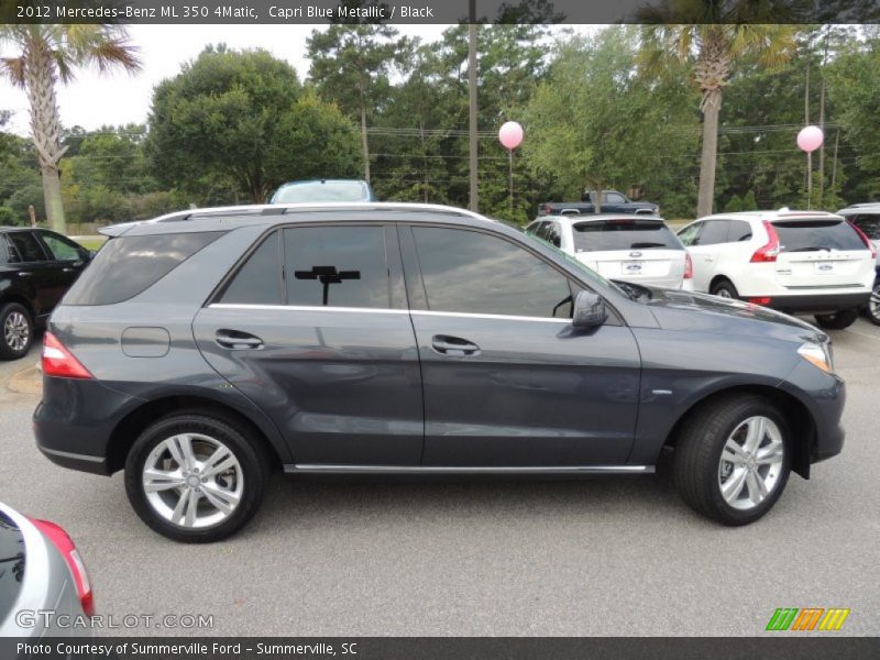 Capri Blue Metallic / Black 2012 Mercedes-Benz ML 350 4Matic